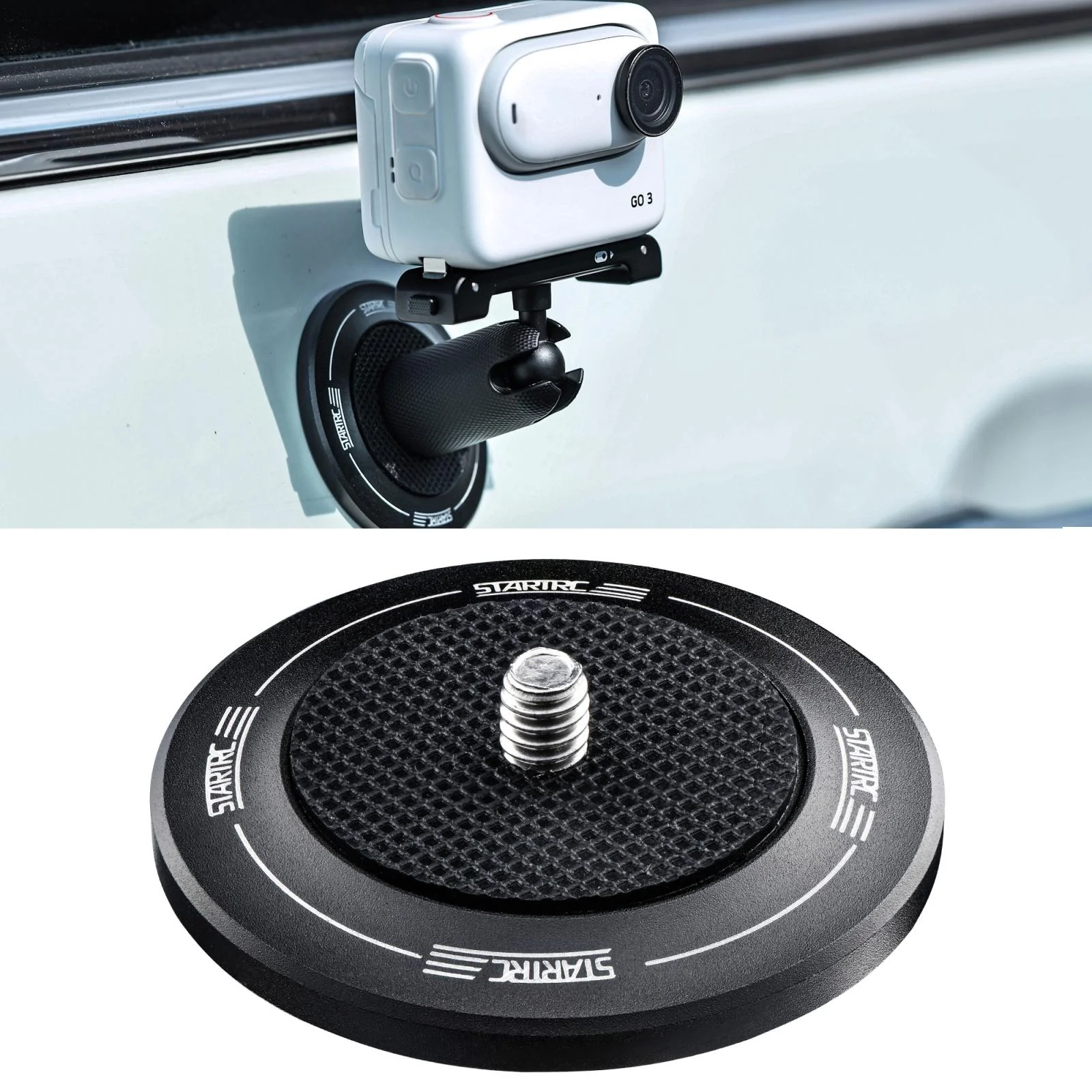 Universal 1 / 4 Metal Mount With Magnetic Base