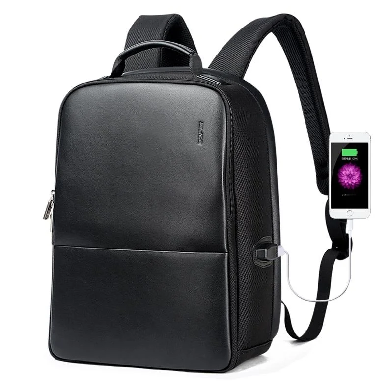 Business Waterproof Anti-Theft Double Shoulder Bag With Usb Port - 27X16.5X40Cm Black