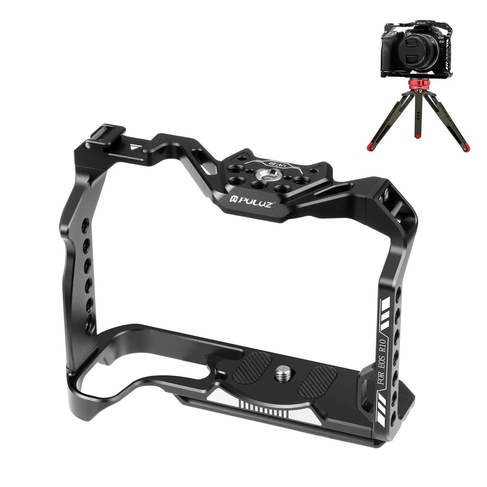Metal Camera Cage For Canon Eos R10 Stabilizer Rig - Black