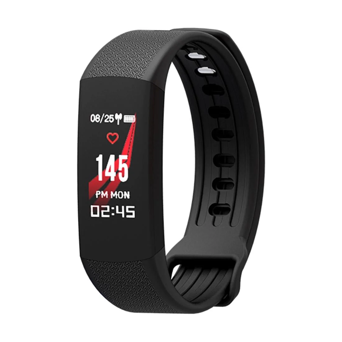 Fitness Tracker With Heart Rate Monitor - Tft Display - Black