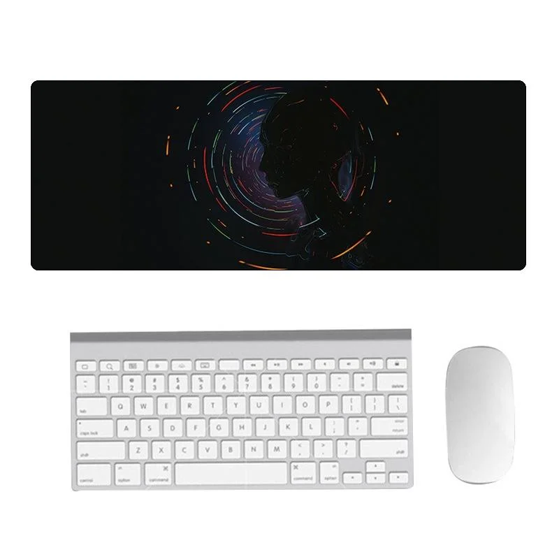 Fantasy Pattern Mouse Pad 400 X 900 X 4Mm Hand Painted - 2 Silhouettes