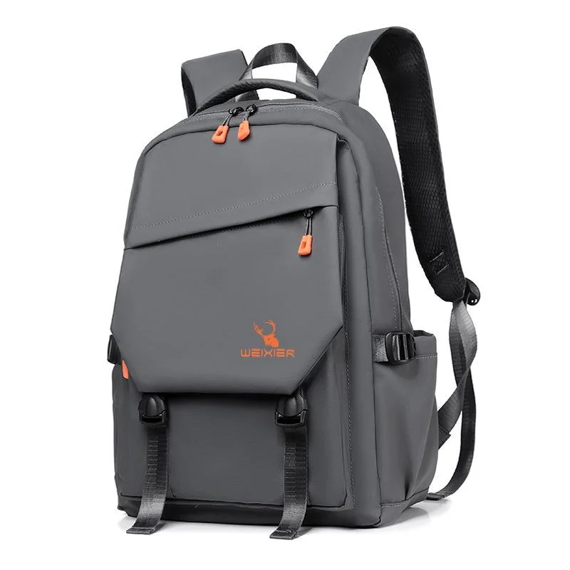 Travel-ready Waterproof Double Shoulder Backpack - Dark Gray