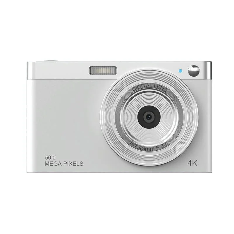 Retro Vlog Self-Shooting Camera - 50Mp Hd 4K Video - White