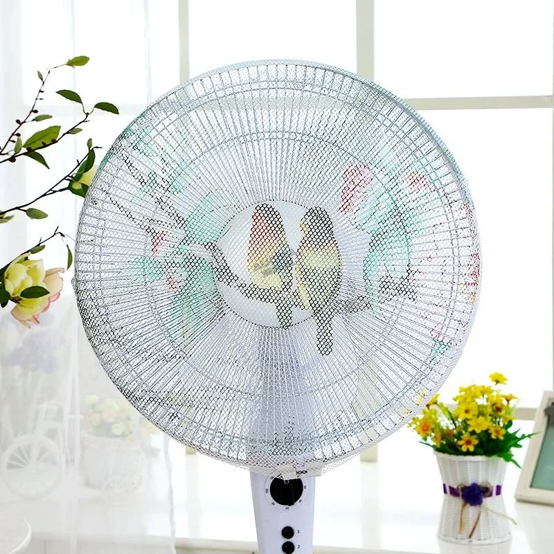 Electric Fan Safety Net Cover - Anti-pinch Dustproof - Peony