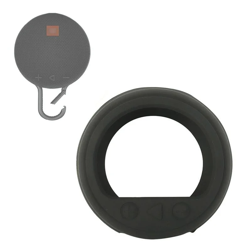 Soft Silicone Protective Cover for Jbl Clip 3 Bluetooth Speaker - Black