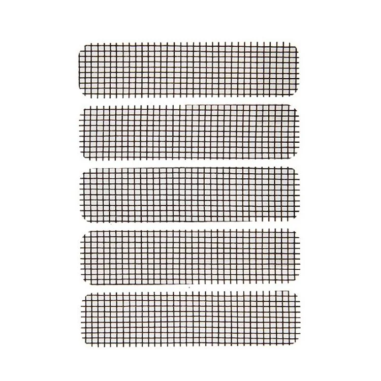 5-piece Self-adhesive Mosquito Stickers for Screen Windows with Drain Holes - Black
