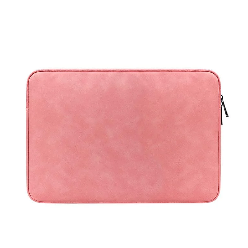 Lightweight Waterproof Lambskin Laptop Sleeve - 13.3 Inches - Pink