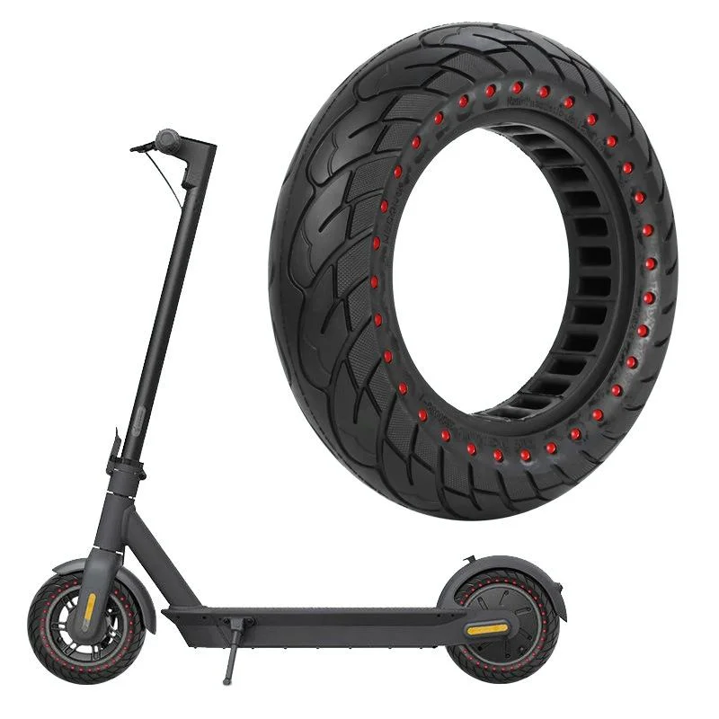10 Inflatable Honeycomb Solid Run-flat Tire Electric Scooter - 36Mm Slot Red