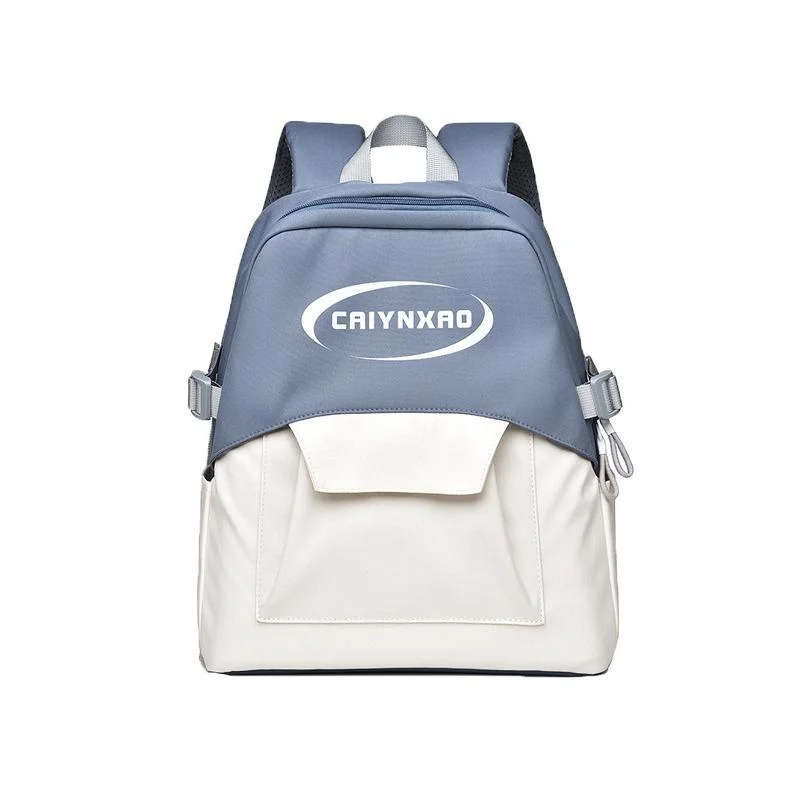 Large Splash Proof Backpack For Outings & School - Gray Blue