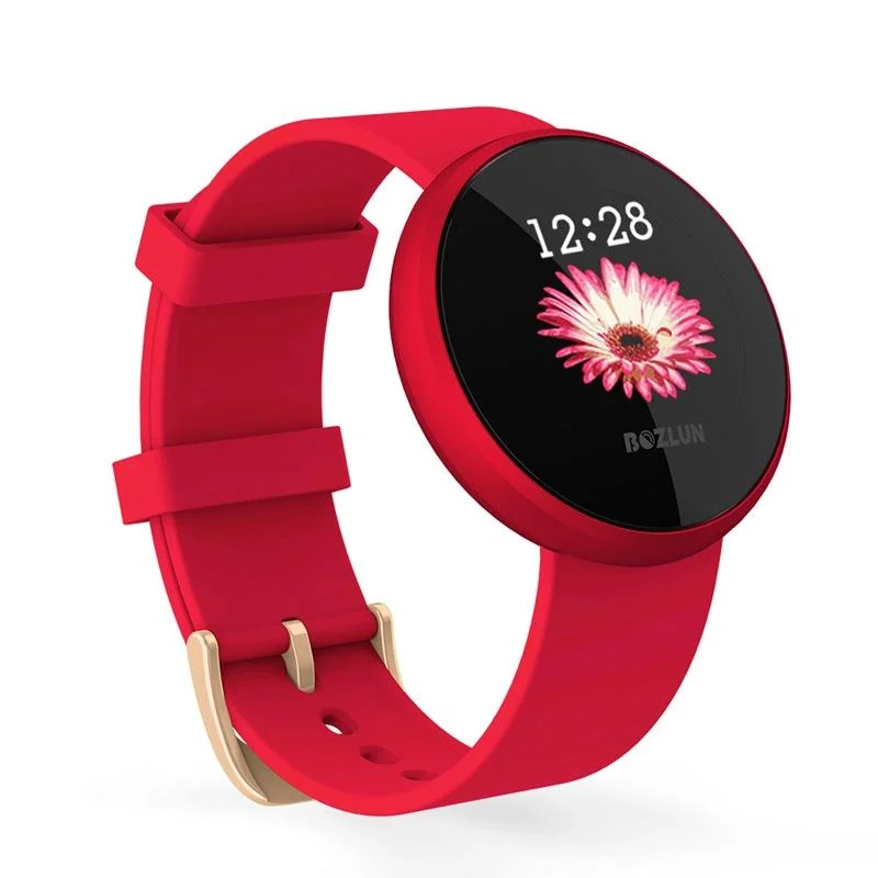 Smart Bracelet With Heart Rate Monitor And Menstrual Reminder - Red Ip68 Waterproof