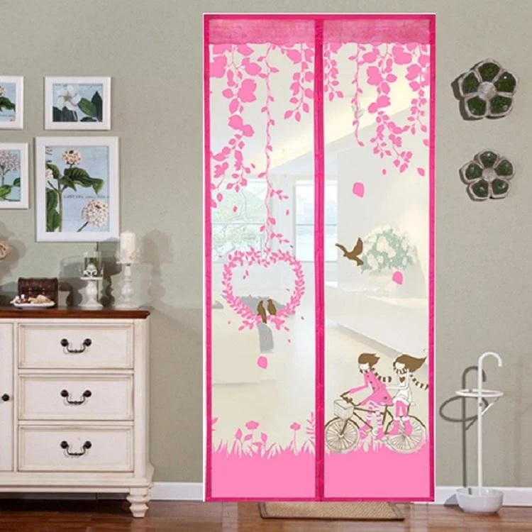 90x210cm Magnetic Anti-mosquit Screen for Summer - Pink