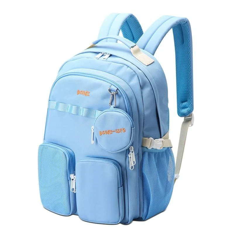 Lightweight Canvas Backpack - Compact and Durable - Light Blue 2