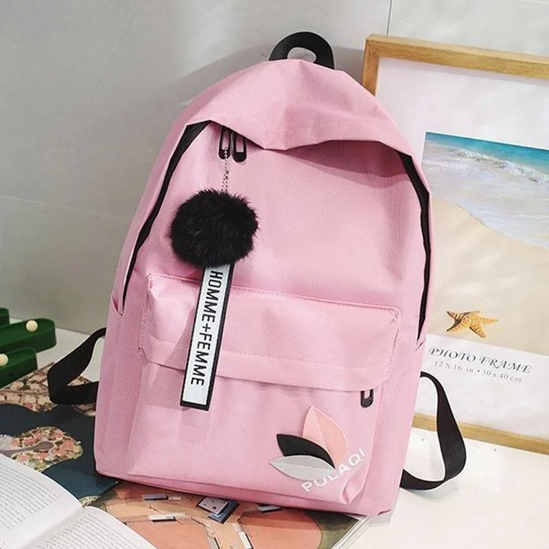 Student Canvas Backpack - Pink