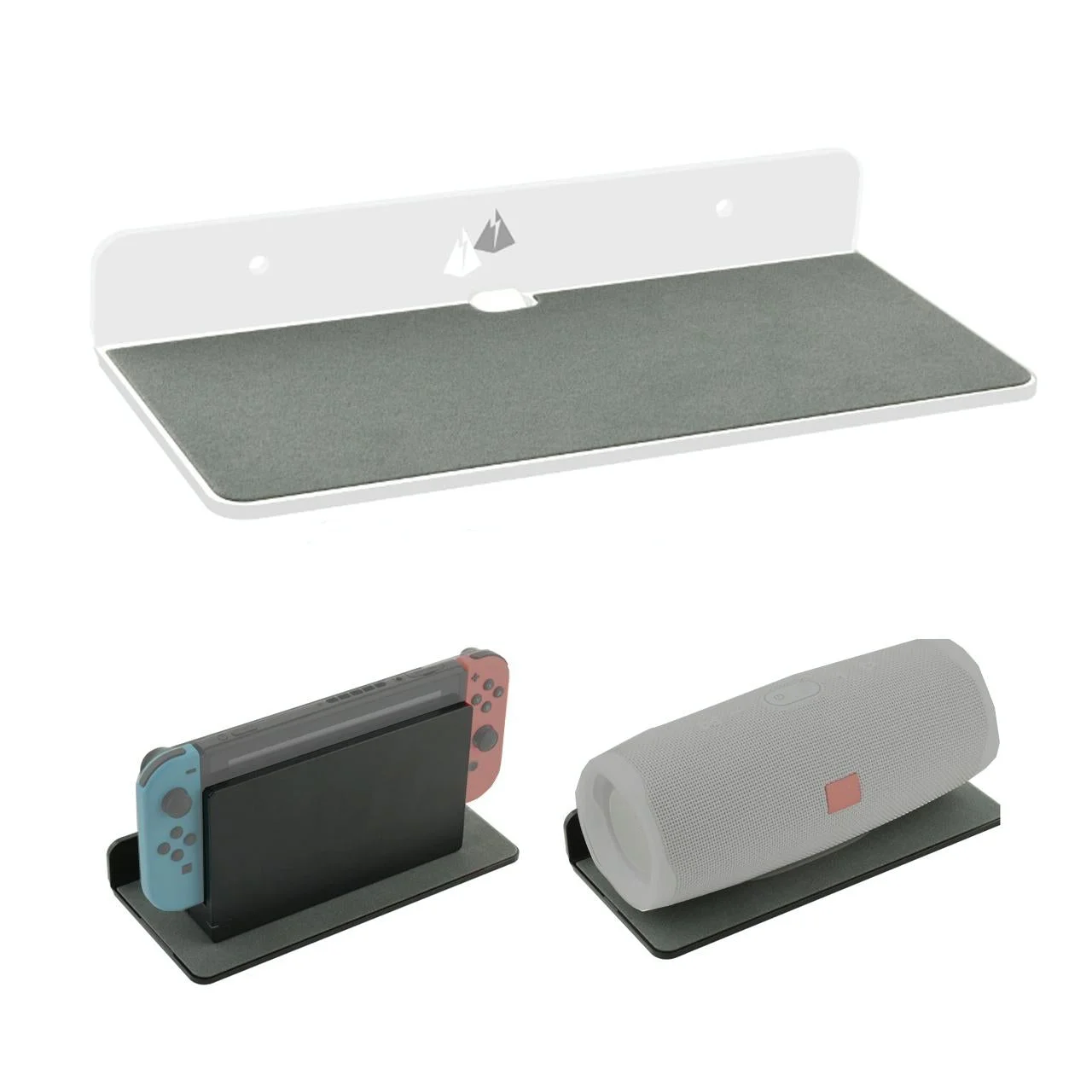 Bluetooth Speaker Wall Storage Bracket - Home Living Room Organizer - Transparent