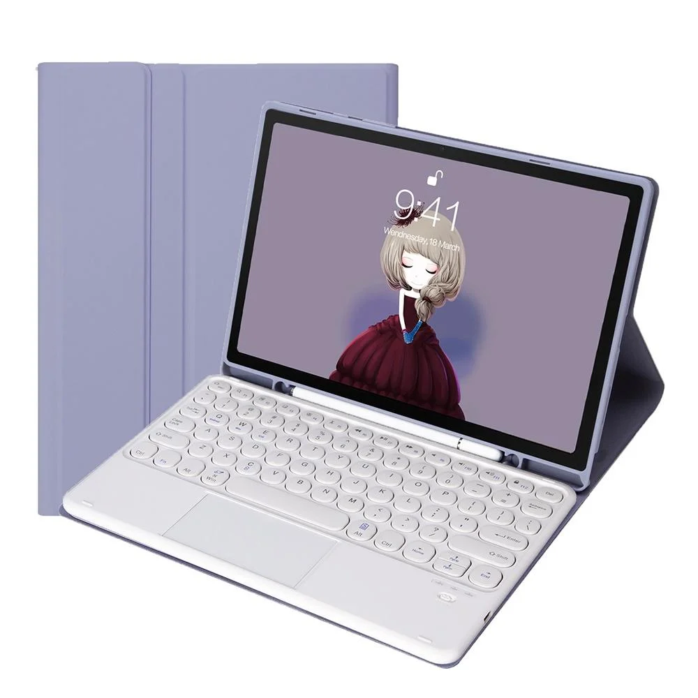 Detachable Bluetooth Keyboard Leather Case For Ipad Air 4 / 5 With Touch Control And Skin Feel Texture - Dark Green