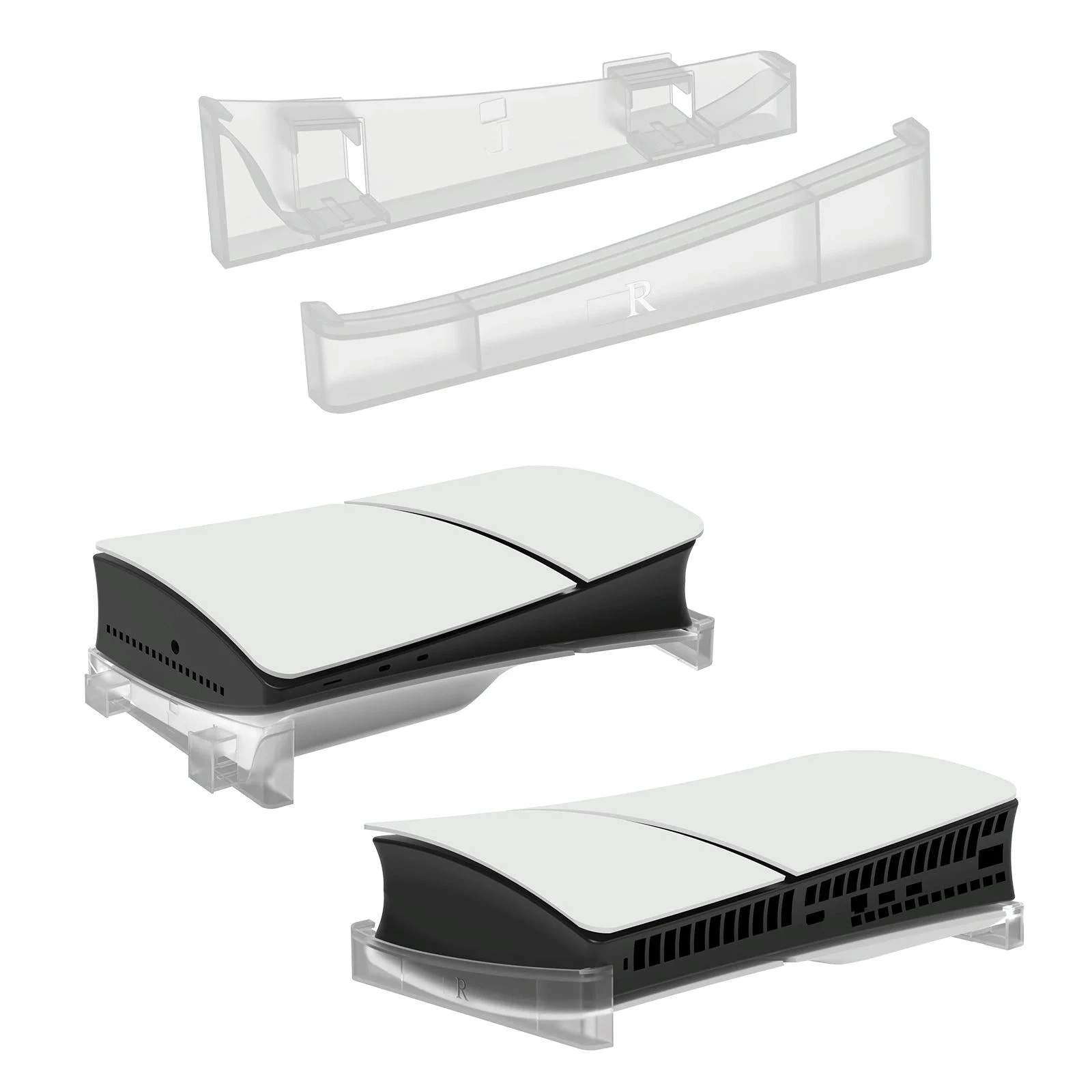 Universal Horizontal Stand For Ps5 Slim - Digital / Optical Drive Version - Transparent