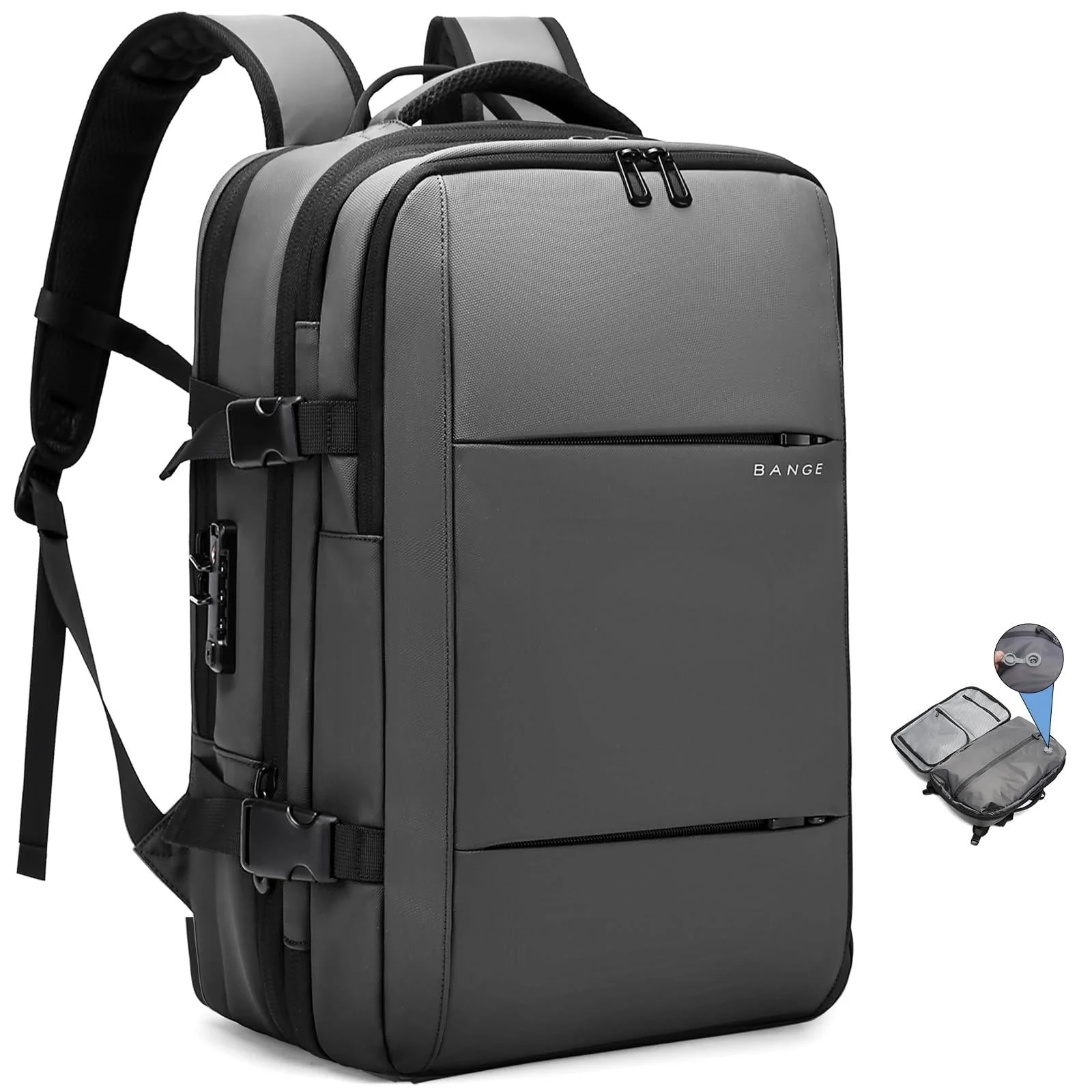 Large Capacity Men Shoulder Backpack - Gray