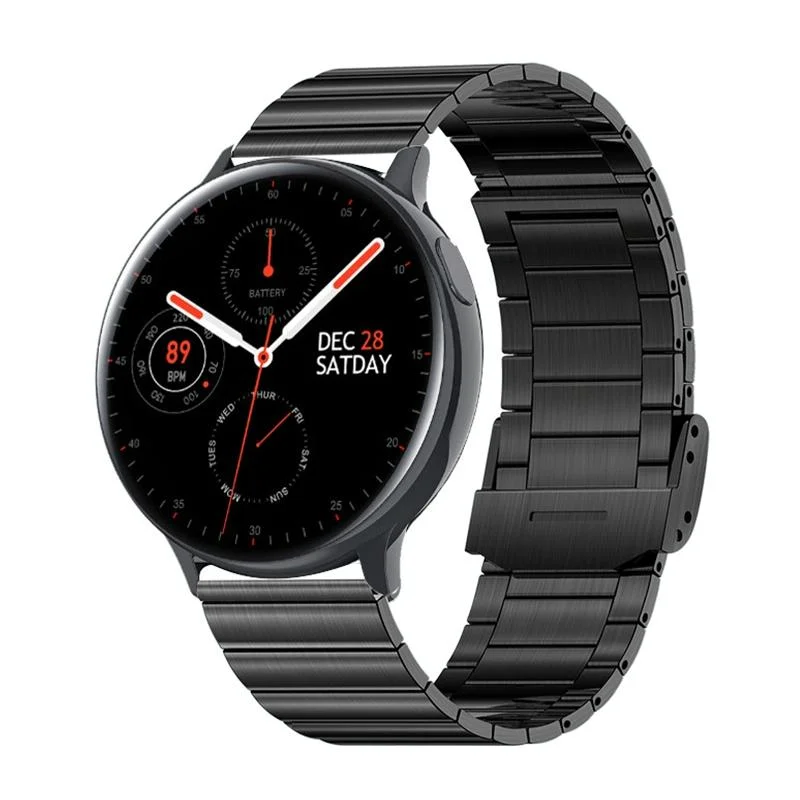 Smart Wristband With Temp And Sleep Monitoring - Black Steel