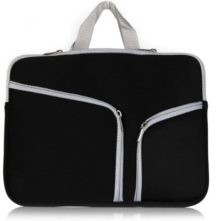 15.6 Inch Multi-Pocket Laptop Liner Bag For Diving Material Computer - Black