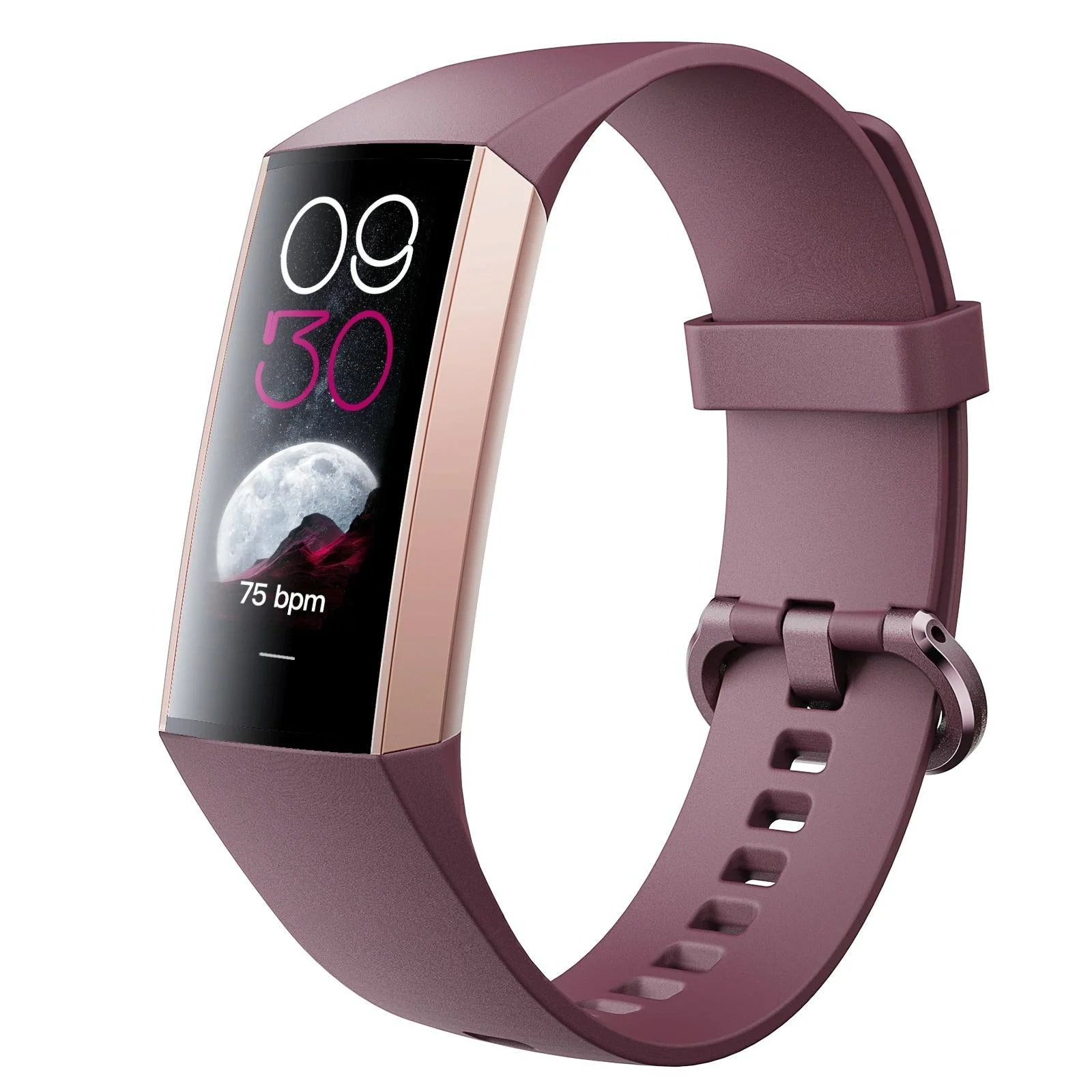 Waterproof C80 Fitness Tracker - Ip67 - Wine Red