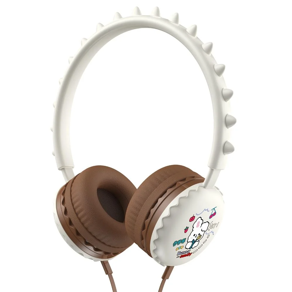 Cartoon Stereo Headphones With Mic Y19 - Cute Rabbit