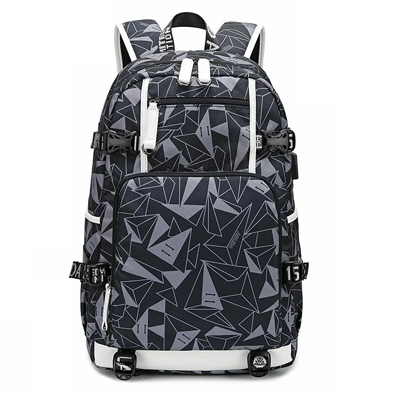 Student Thermal Backpack - Lightweight & Durable - Printed Gray