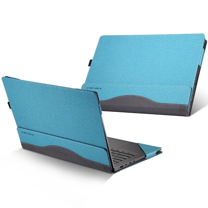 Protective Leather Case For Hp Envy 13-Aq / Ah Laptops - Gray Cobalt Blue