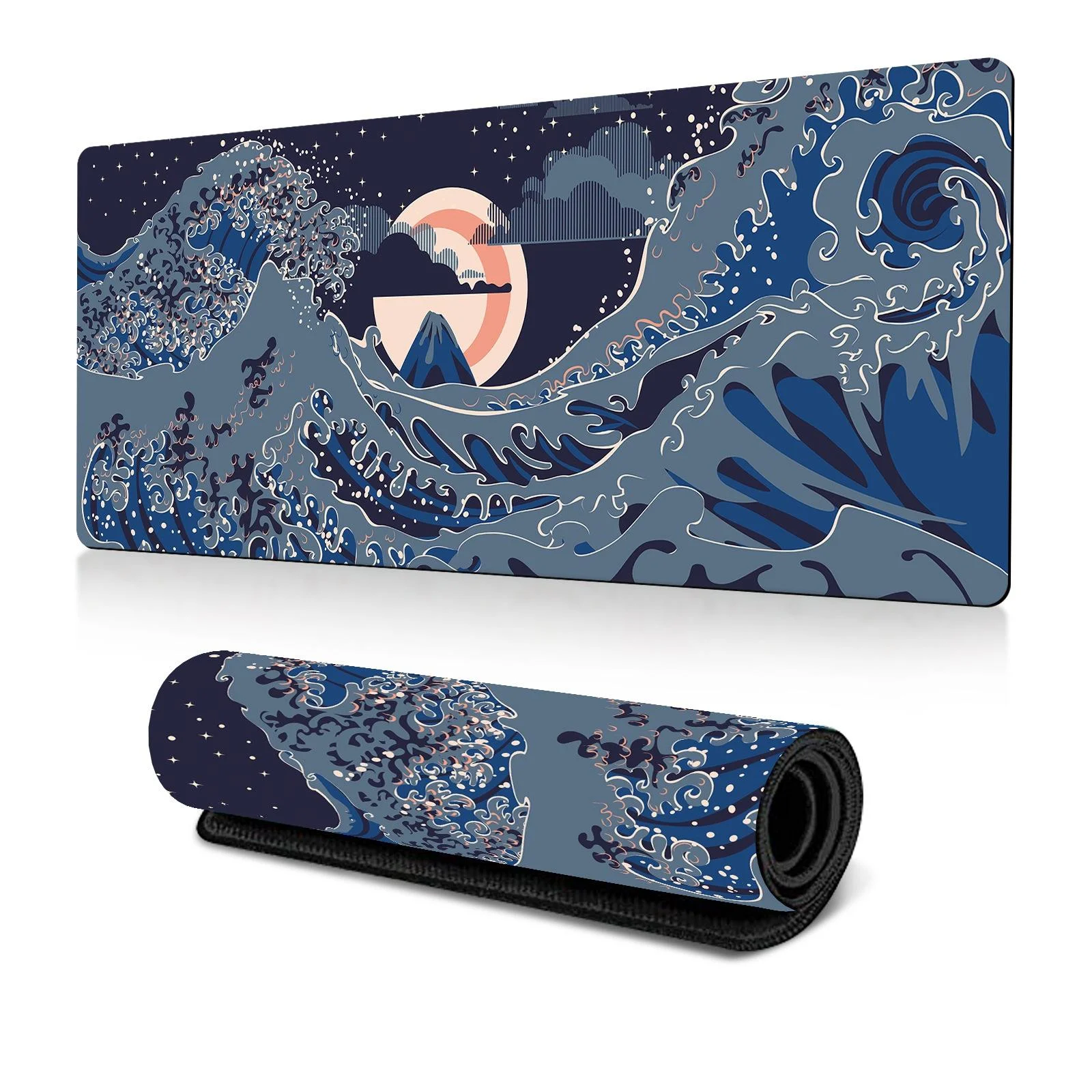 Non Slip Gaming Mouse Pad Big Wave Design - No.14 - 400X900X3Mm