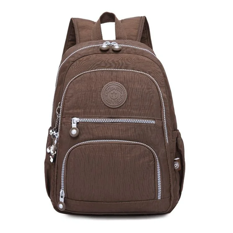 Versatile Teen Backpack for School & Travel - 27x13x37cm - Coffee