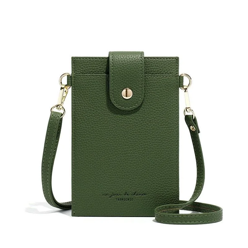 Stylish Thin Messenger Bag For Women - Green