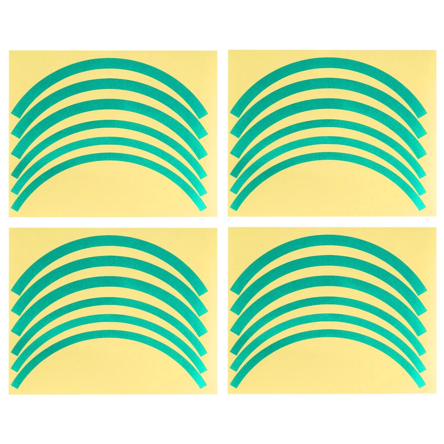 Blue Wheel Hub Sticker Set for Scooter / Bike / Electric Vehicle 2 Pcs - Green