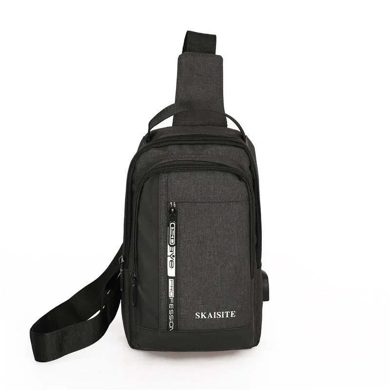 Men Crossbody Bag For Outdoor Sports Leisure - 2-Black