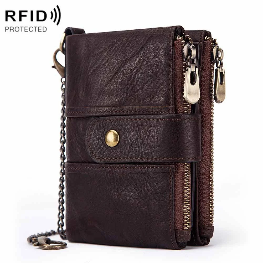 Secure Multi-function Rfid Wallet - Anti-theft - Brown