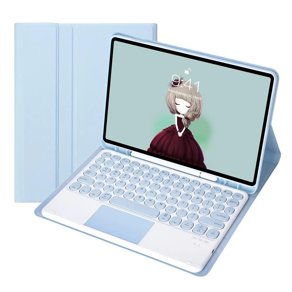 Detachable Bluetooth Keyboard Leather Case For Ipad Air 4 / 5 With Touch Control And Skin Feel Texture - For Ipad Air 4 10.9 2020 / Air 5 10.9 2022