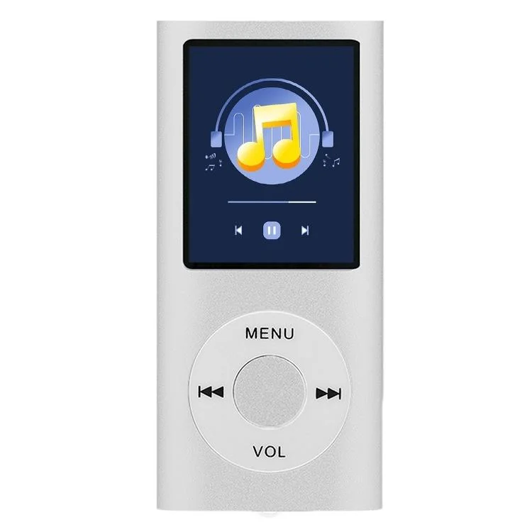 1.8 Inch Metal Mp4 Player + 16G Tf Card + Earphone + Cable - Silver - With Earphone+Cable