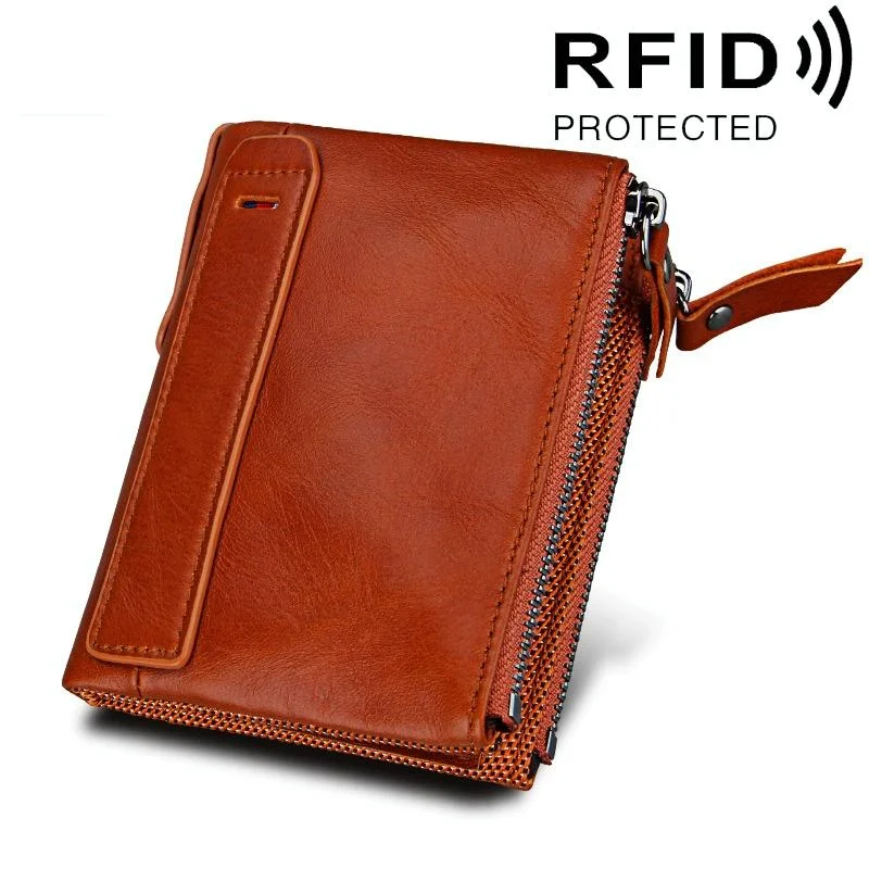 Men Leather Rfid Blocking Card Holder Wallet - 12.1x9.4x2.7cm - Ccb1085E