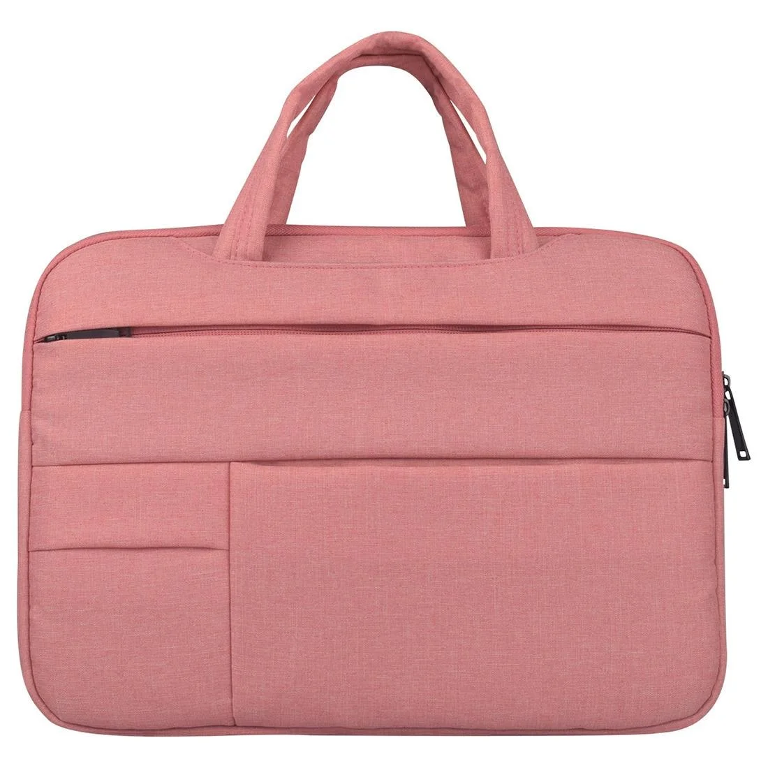 Portable Oxford Cloth Laptop Bag for 12 Devices - Multiple Pockets - Pink