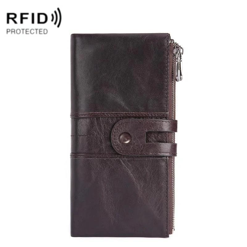 Women Leather Rfid Wallet - Sleek & Secure - Purple Coffee Colour