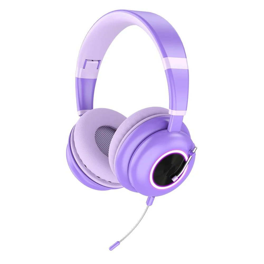 Foldable Wireless Headset With Mic Ke-29 - Purple