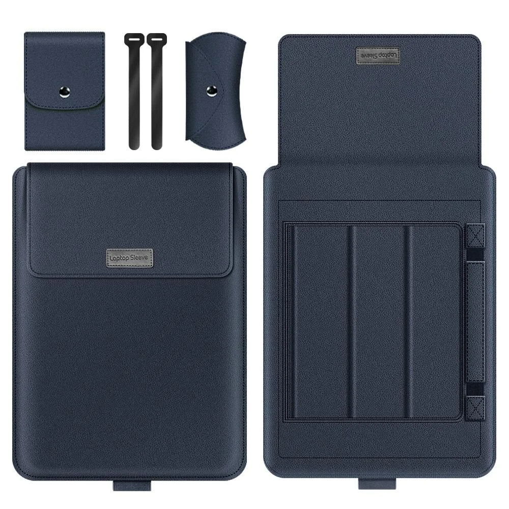 15 Inch 4-in-1 Computer Bracket Liner and Storage Bag - Dark Blue