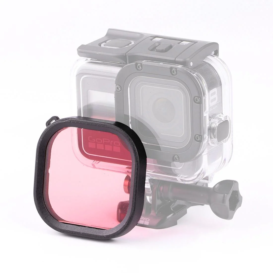 Waterproof Diving Lens Filter for Gopro Hero8 Housing - Pink