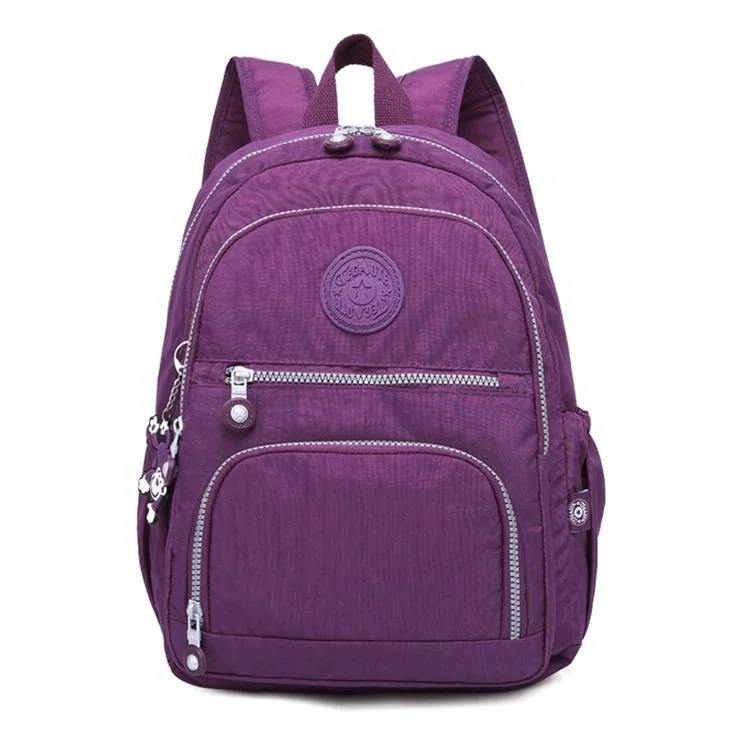 Versatile Teen Backpack for School & Travel - 27x13x37cm - Purple