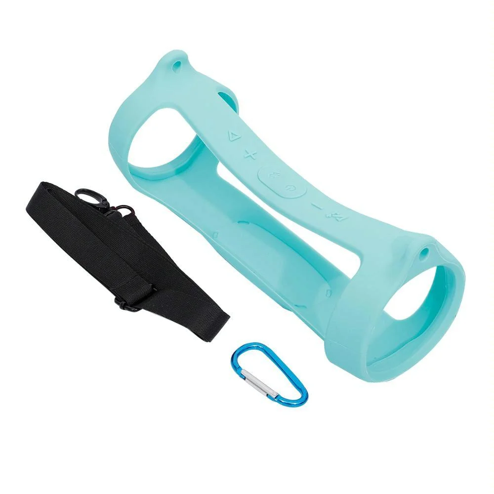 Jbl Charge 4 Speaker Cover with Strap & Carabiner - Portable Silicone Protection - Mint Green