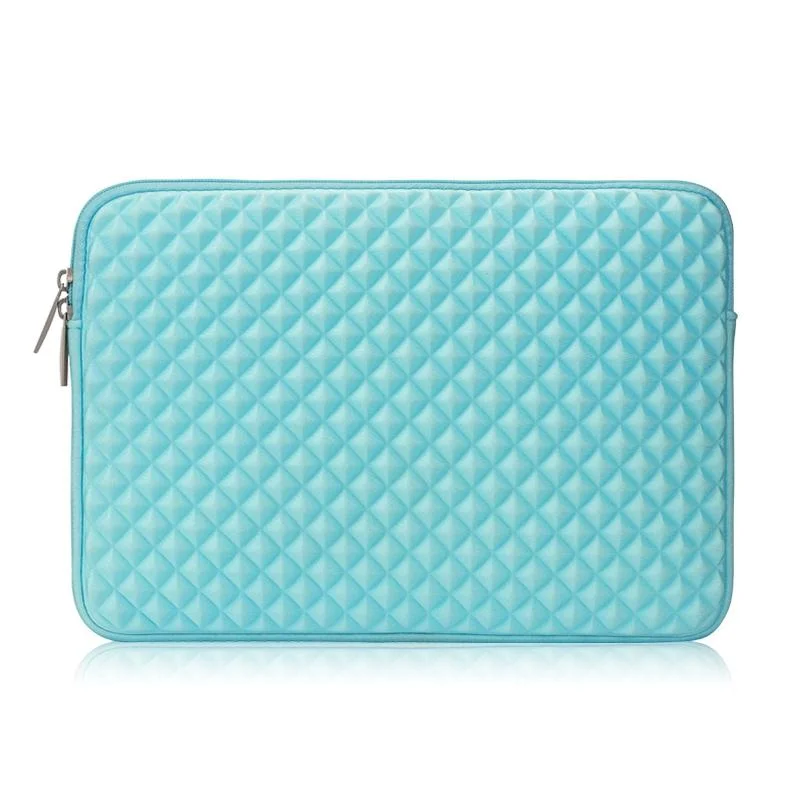 Textured Diamond Laptop Sleeve - Mint Green