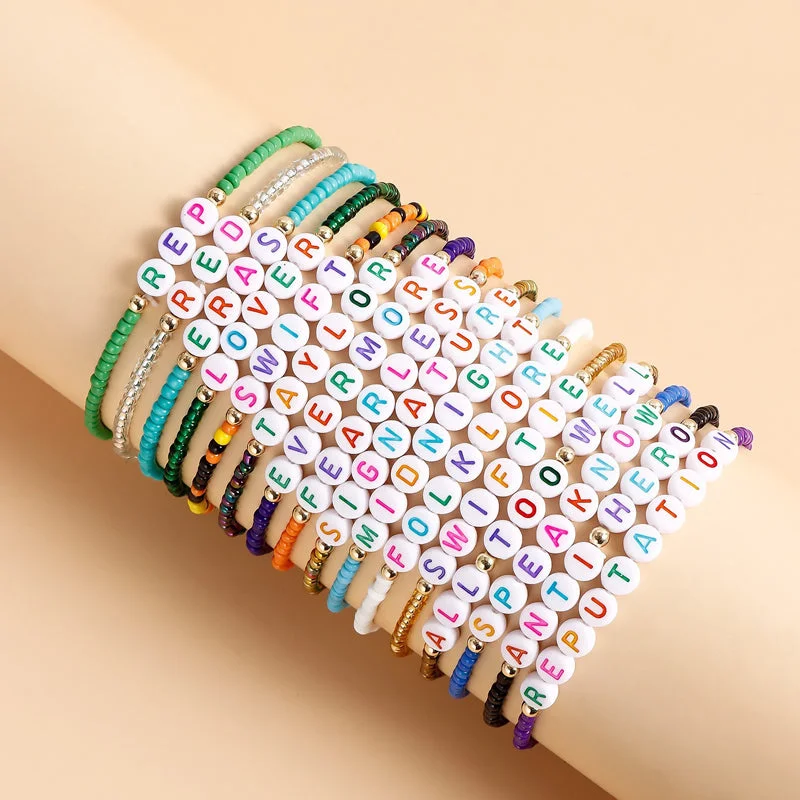 Vibe Geeks Album Inspired Taylor Concert Friendship Bracelet Polymer Clay Beads - 3-16Pcs