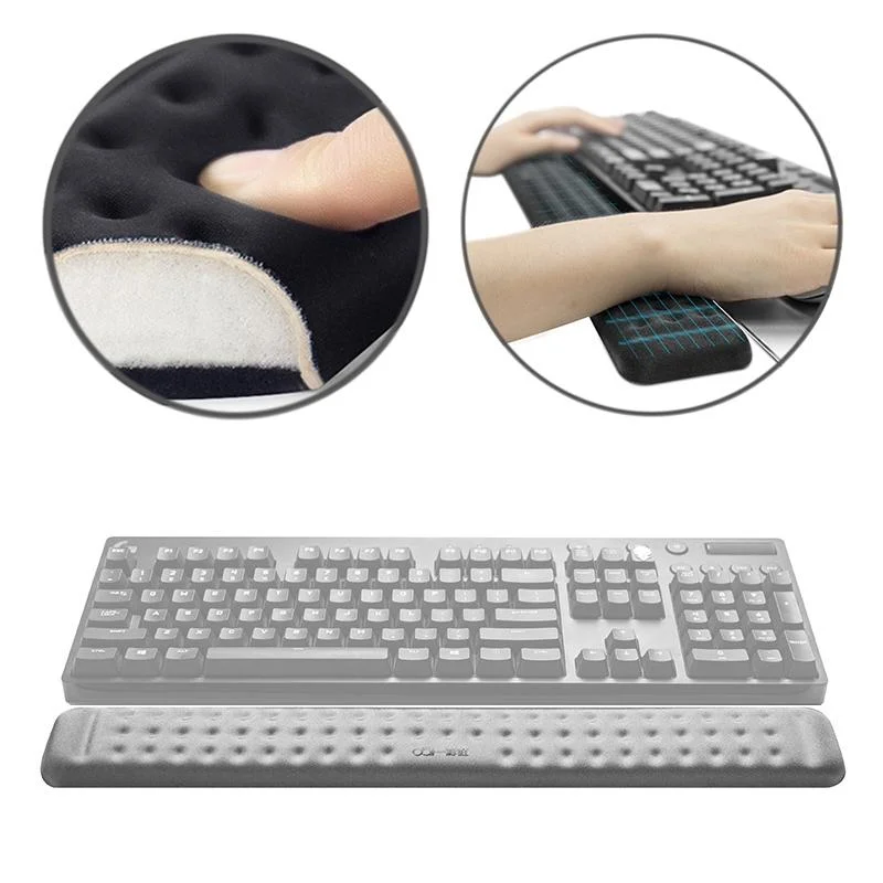 Memory Foam Keyboard Wrist Rest & Mouse Pad - Grey