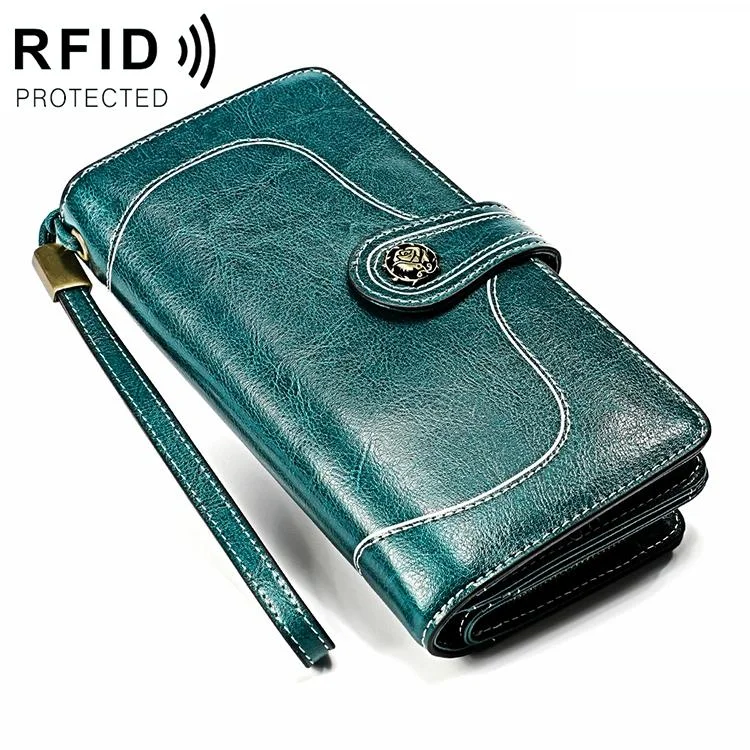 Women Rfid Wallet with Card Slots - Compact Design - Blue