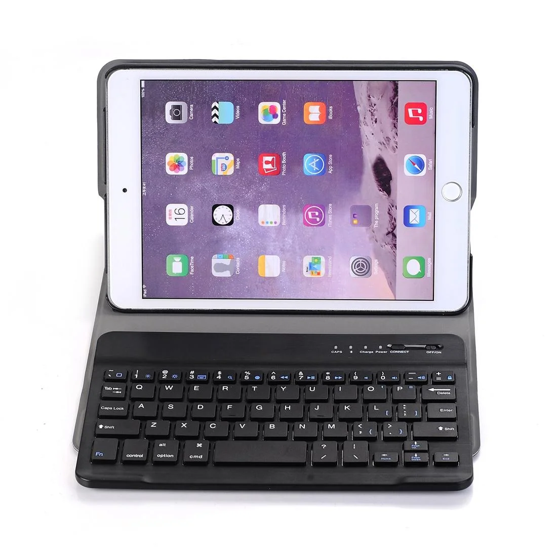 Universal Ultra-Thin Tablet Case With Bluetooth Keyboard For Ipad Mini 3 / 2 / 1 - Horizontal Flip Design - Blue