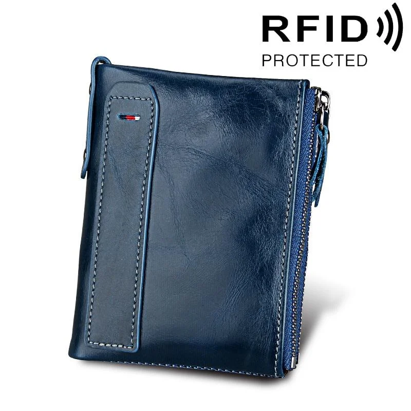 Men Leather Rfid Blocking Card Holder Wallet - 12.1x9.4x2.7cm - Ccb1085L
