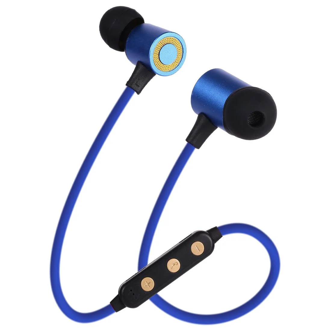 Wireless Magnetic Headphones with Tf Card Support - Portable - Blue